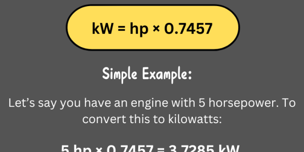 hp to kw formula